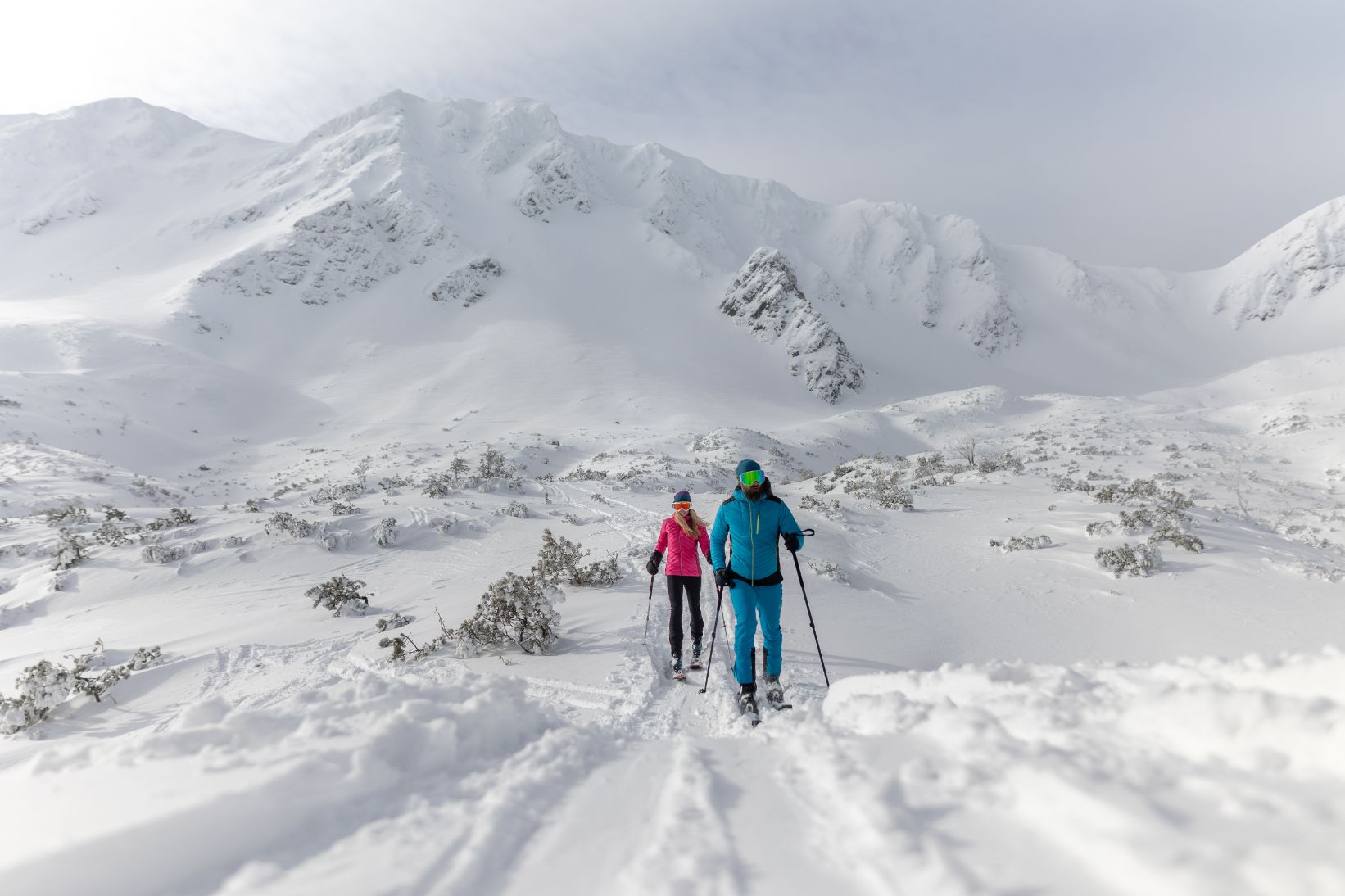 ski-touring-couple-hiking-up-a-mountain-in-the-low-2022-11-10-01-12-49-utc